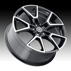 Platinum 462U Matrix Machined Gloss Black Custom Wheels 2